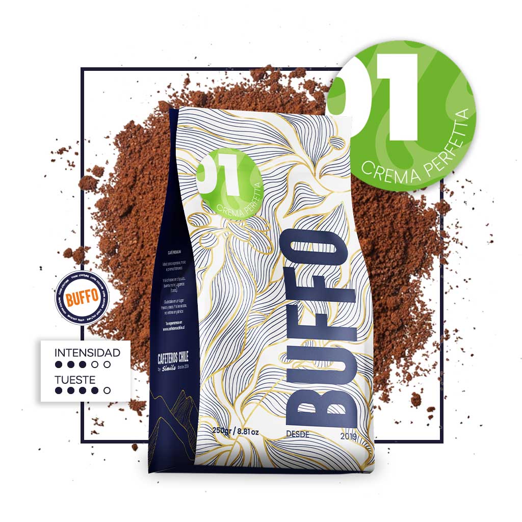 01-Buffo Crema perfetta 250gr Molido