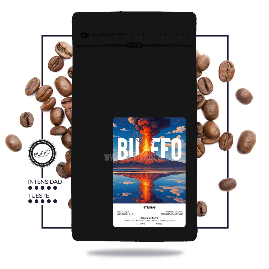 Buffo 100% Robusta Strong 1kg - Cafeteros Chile