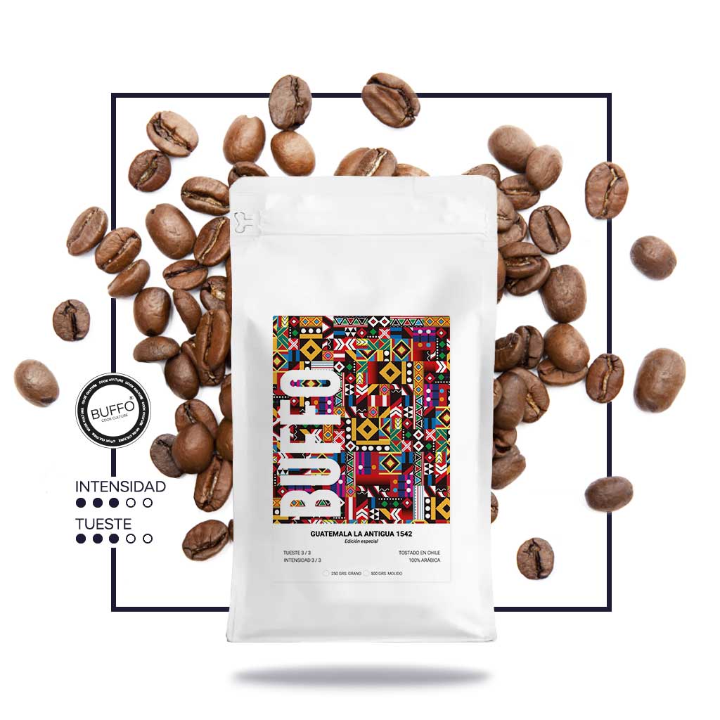 Buffo Guatemala antigua 250gr grano - Cafeteros Chile
