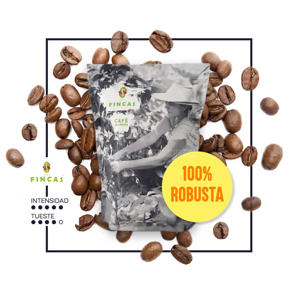 Café 100% Robusta 250gr Grano - Cafeteros Chile