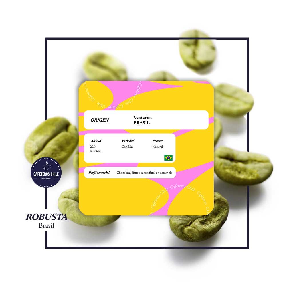 Café Verde 1kg Robusta Brasil Venturim 14Up - Cafeteros Chile