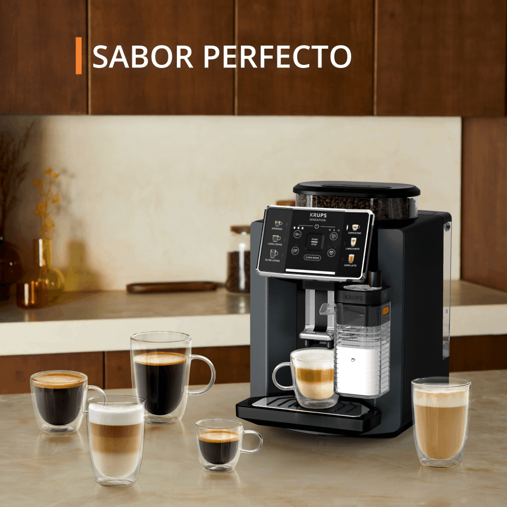 Cafetera Espresso Full Auto Sensation Milk Krups - Cafeteros Chile