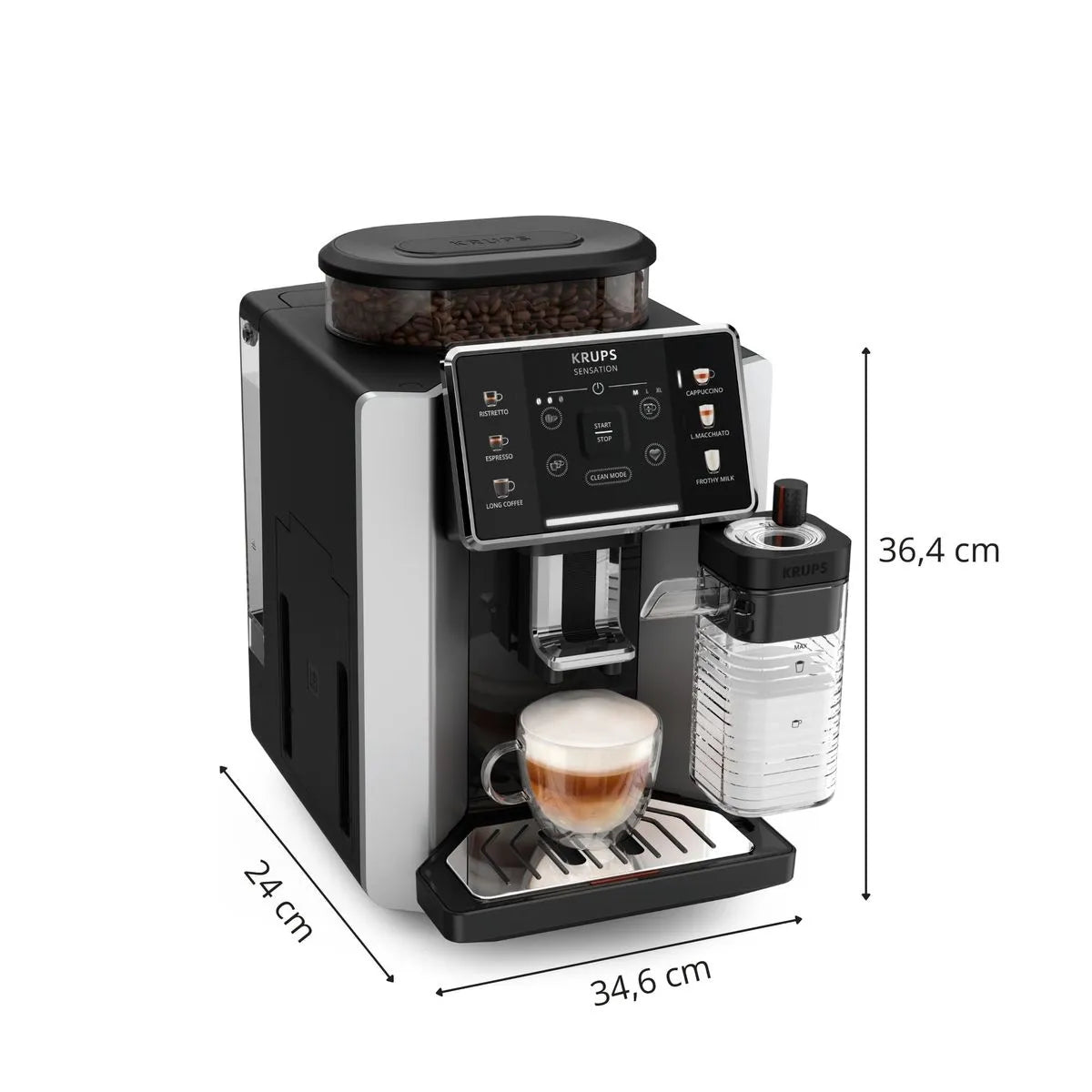 Cafetera Espresso Full Auto Sensation Milk Krups - Cafeteros Chile