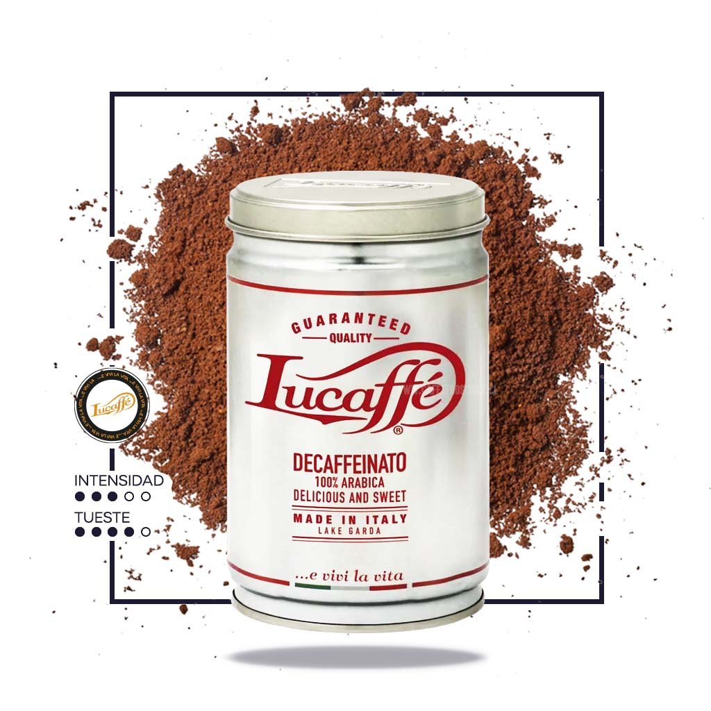 Tarro Descafeinado 250gr Molido Lucaffe - Cafeteros Chile