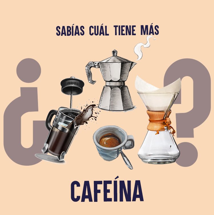 ¿Qué método de preparación tiene más cafeína? - Cafeteros Chile