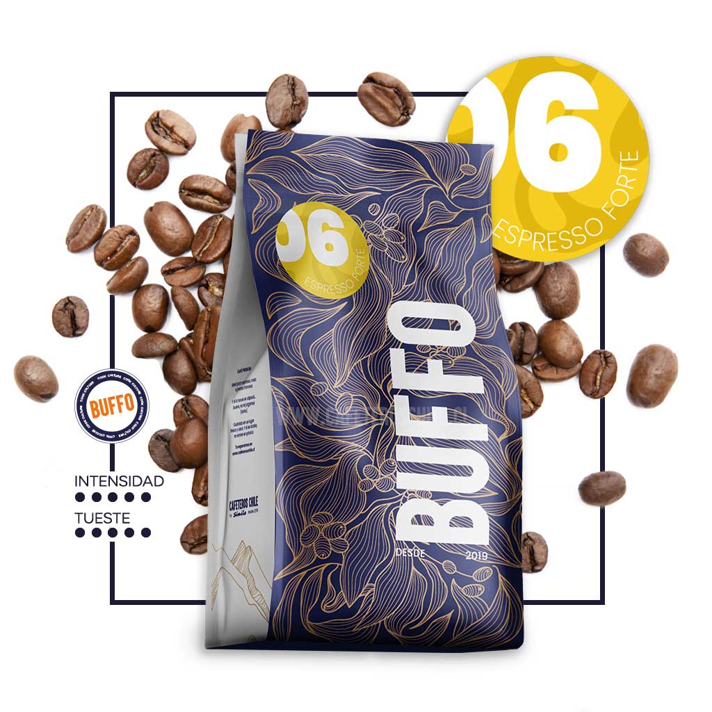 06 - Buffo Espresso Forte 1kg Grano - Cafeteros Chile