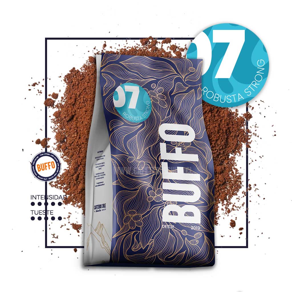 07 - Buffo Strong intenso 1kg Molido - Cafeteros Chile