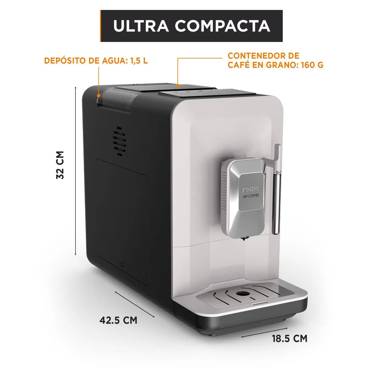 Cafetera Espresso Full Auto My Coffee Steam Digital Krups