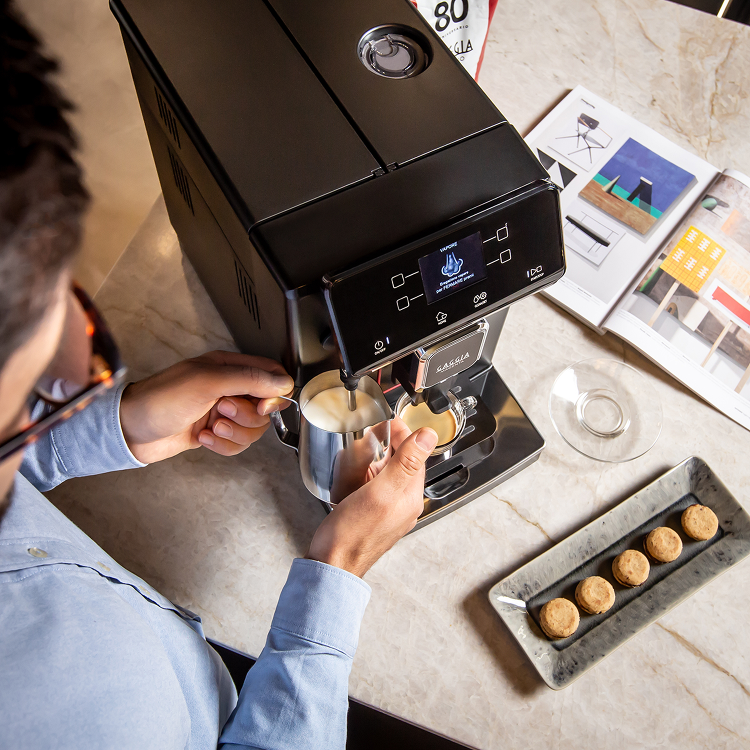 Gaggia Magenta Plus - vaporizador de acero inoxidable