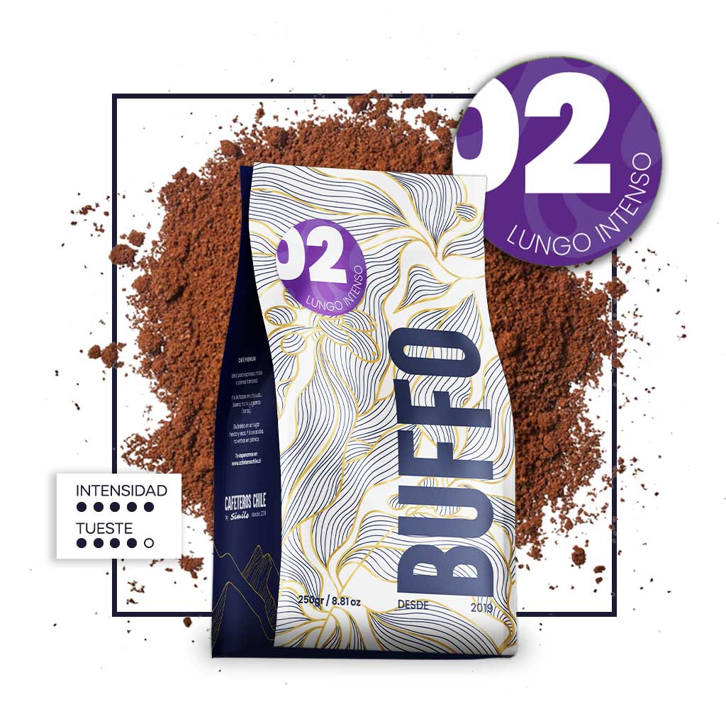 02-Buffo Lungo intenso 250gr Molido
