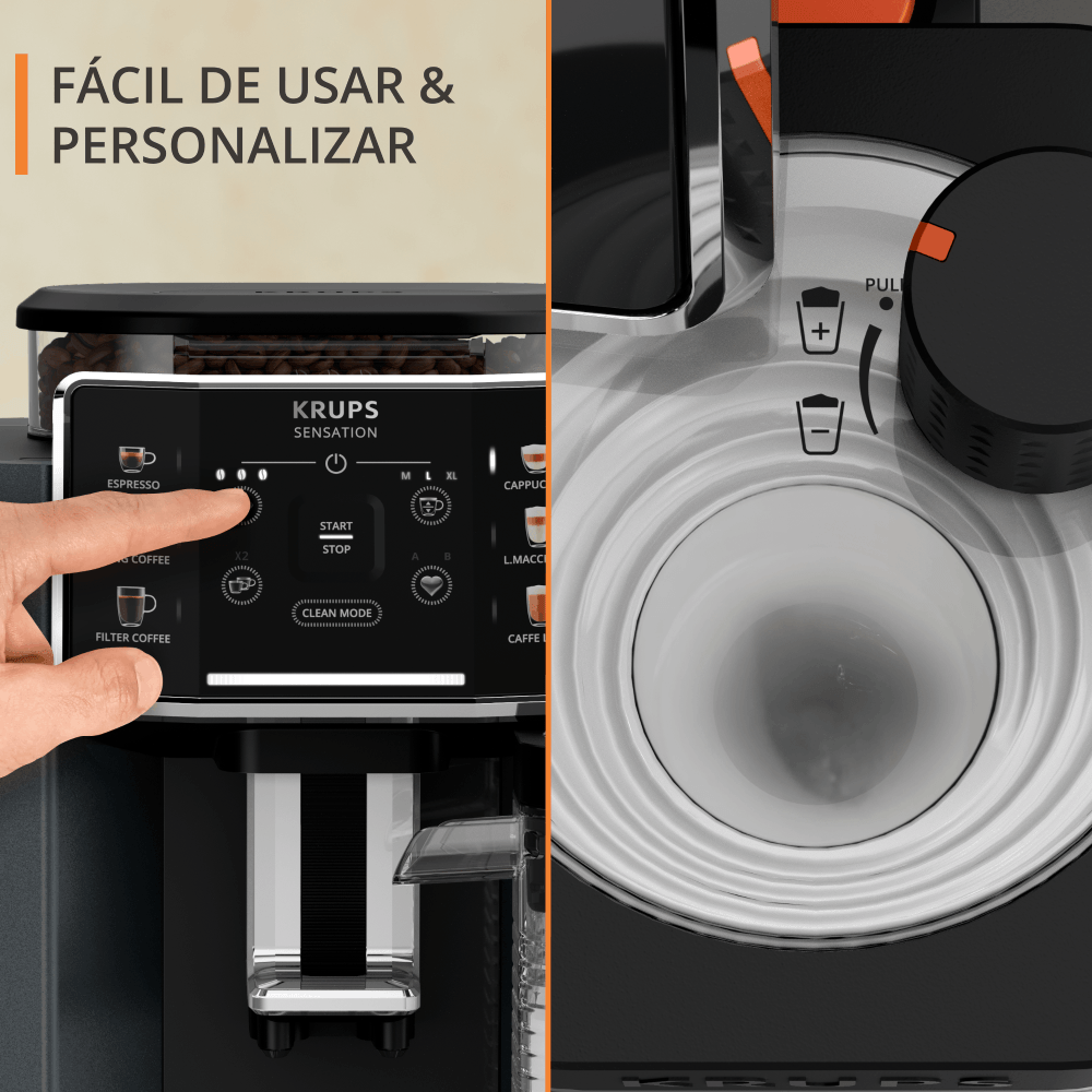 Cafetera Espresso Full Auto Sensation Milk Krups