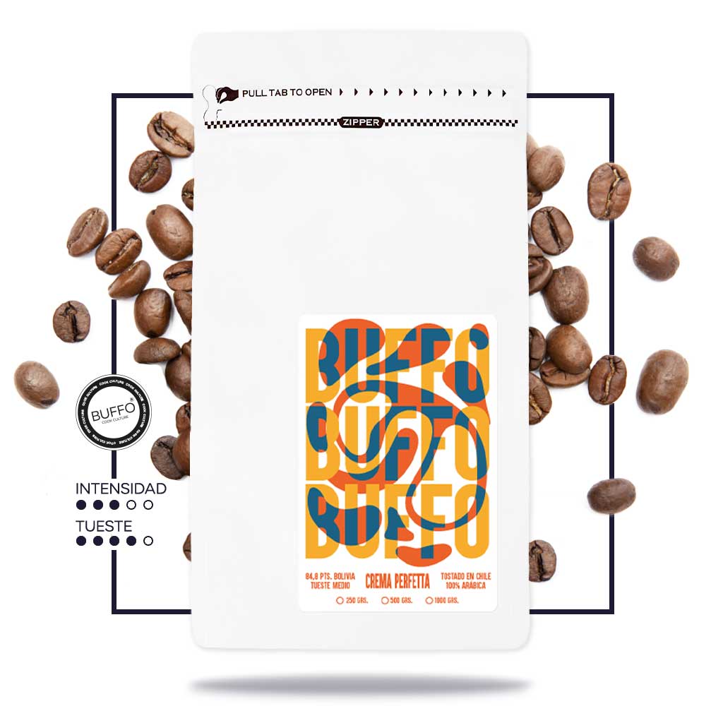 Buffo Crema Perfetta 1kg Grano - Cafeteros Chile