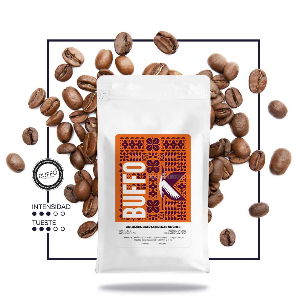 Buffo Descafeinado 250gr grano - Cafeteros Chile