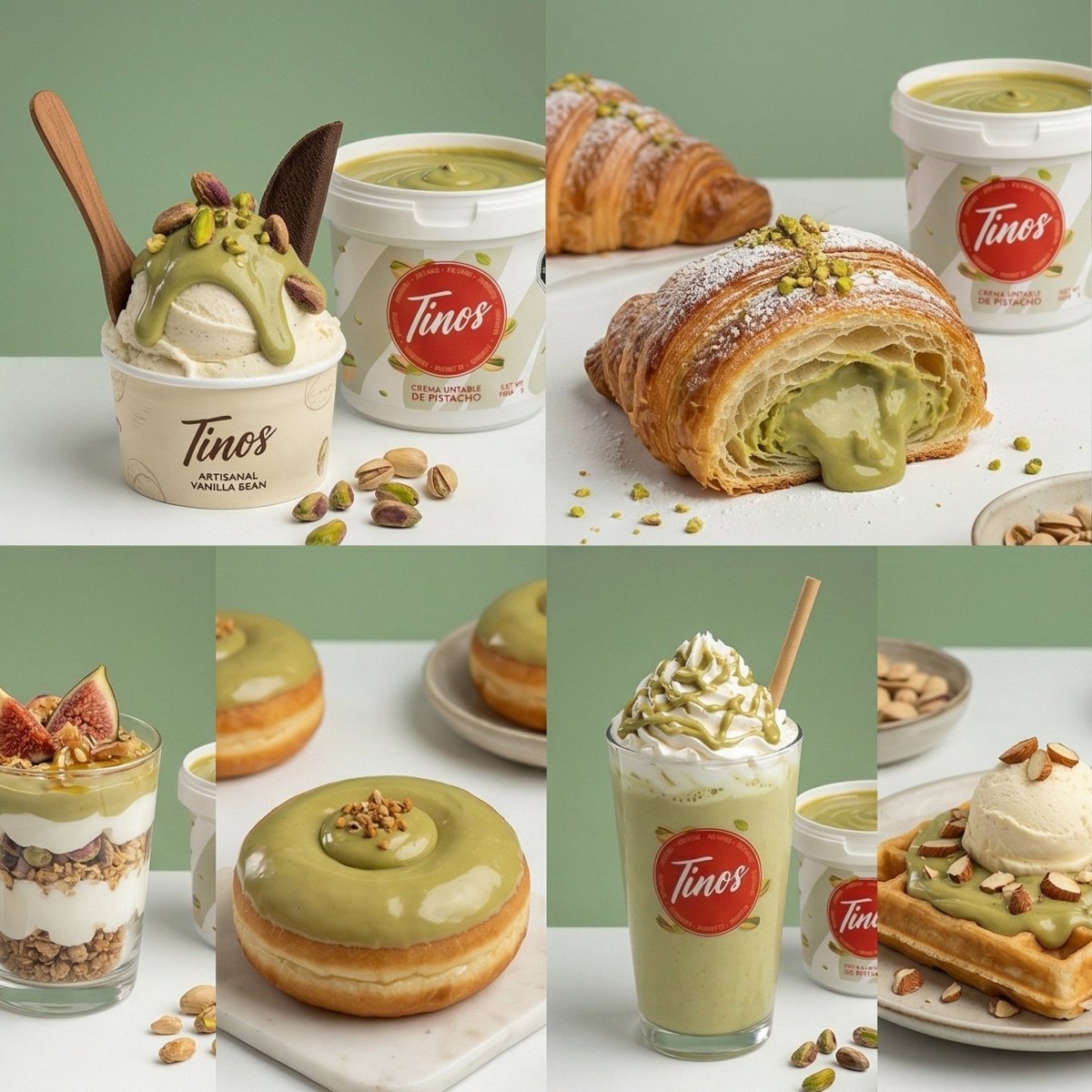 Crema untable pistacho 1kg - Cafeteros Chile