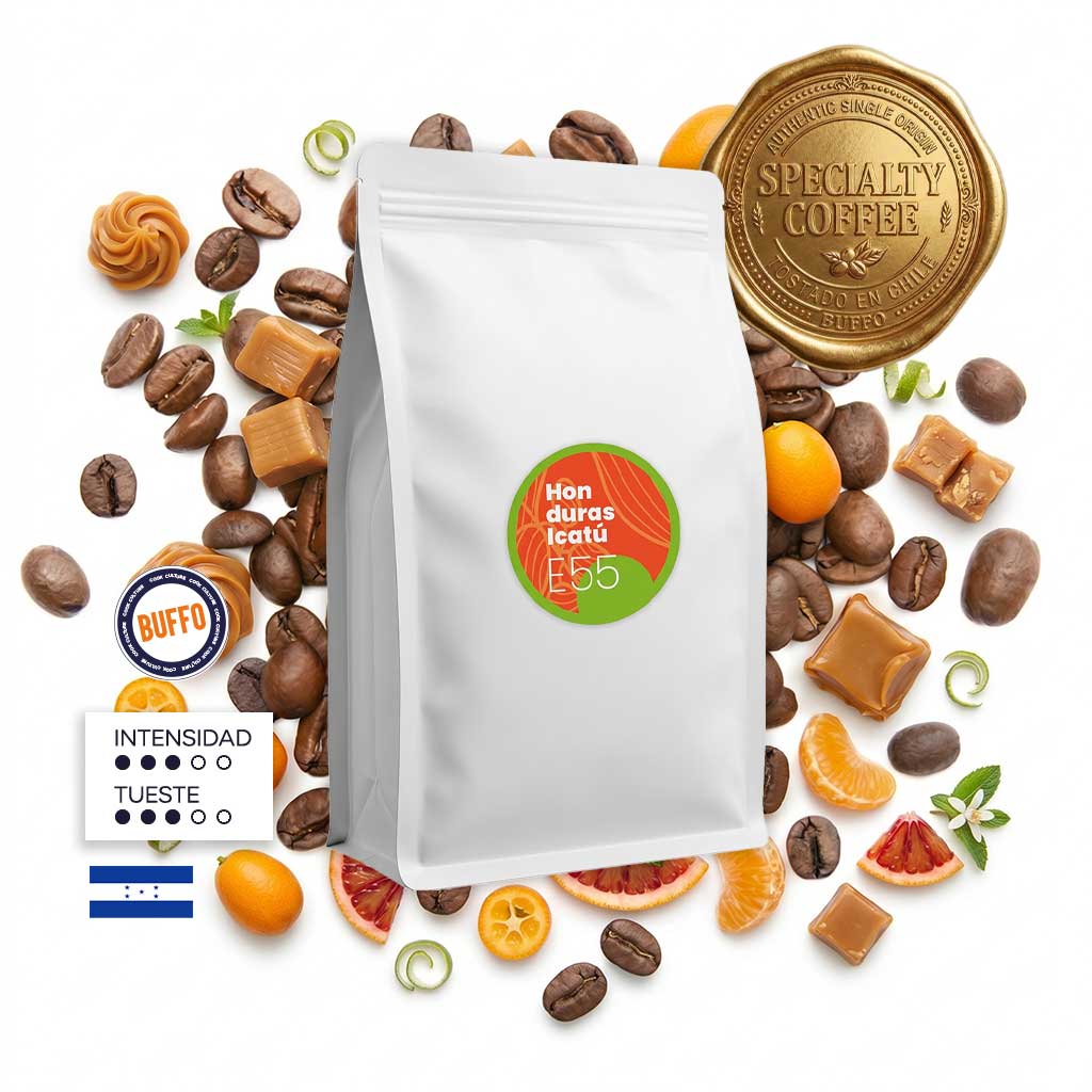 E55 - Buffo Honduras Tegucigalpa 250gr Grano - Cafeteros Chile