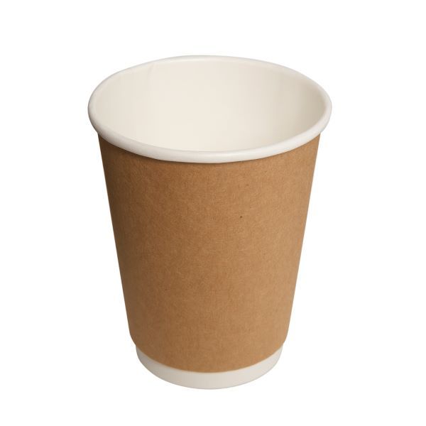 Vaso Doble Capa Kraft 12oz 25un