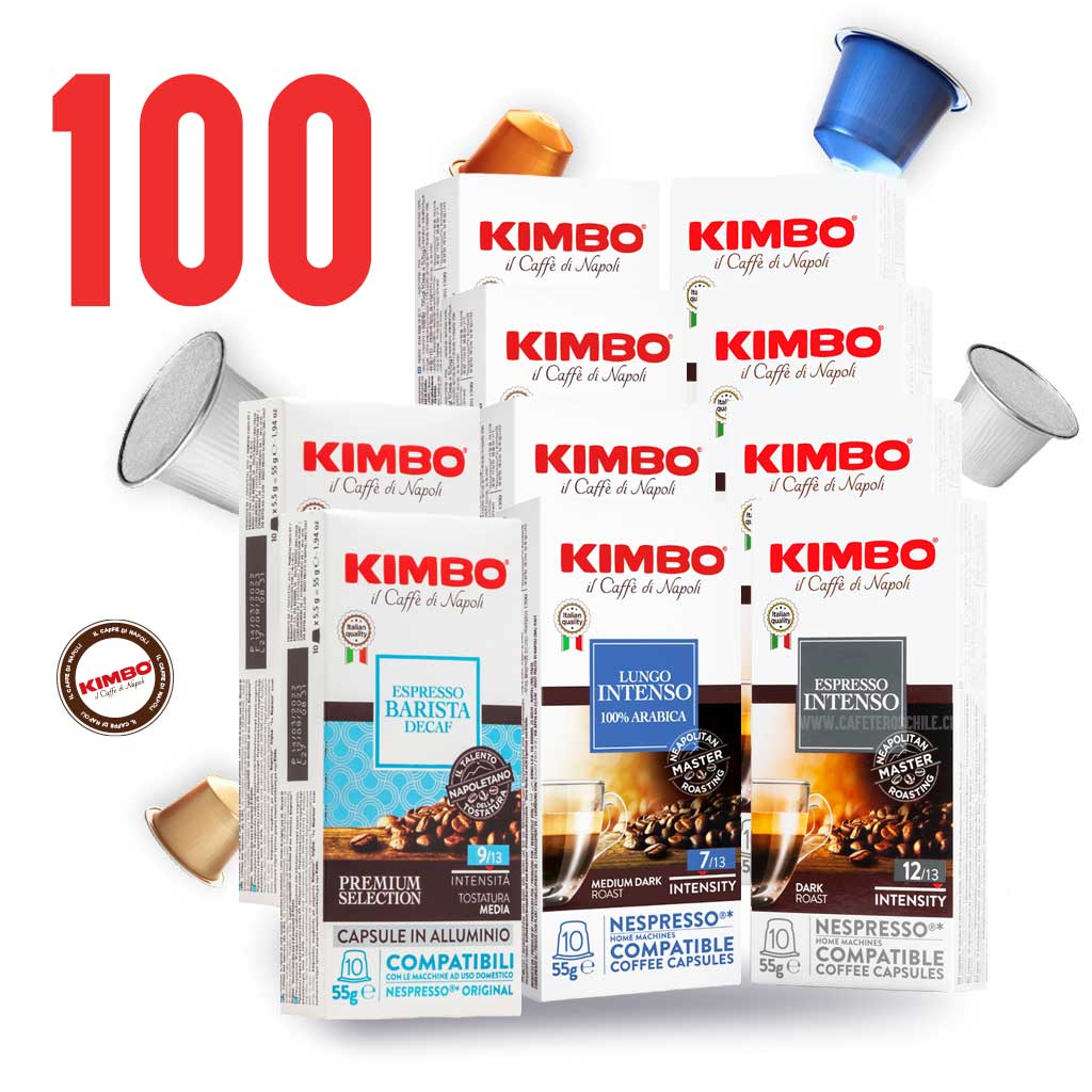 100 Cápsulas Nespresso Kimbo - Cafeteros Chile