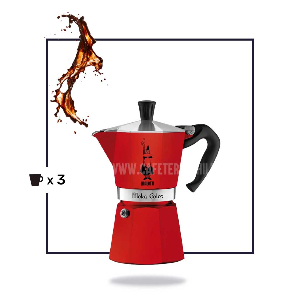 Bialetti Red Moka 3 tazas - Cafeteros Chile