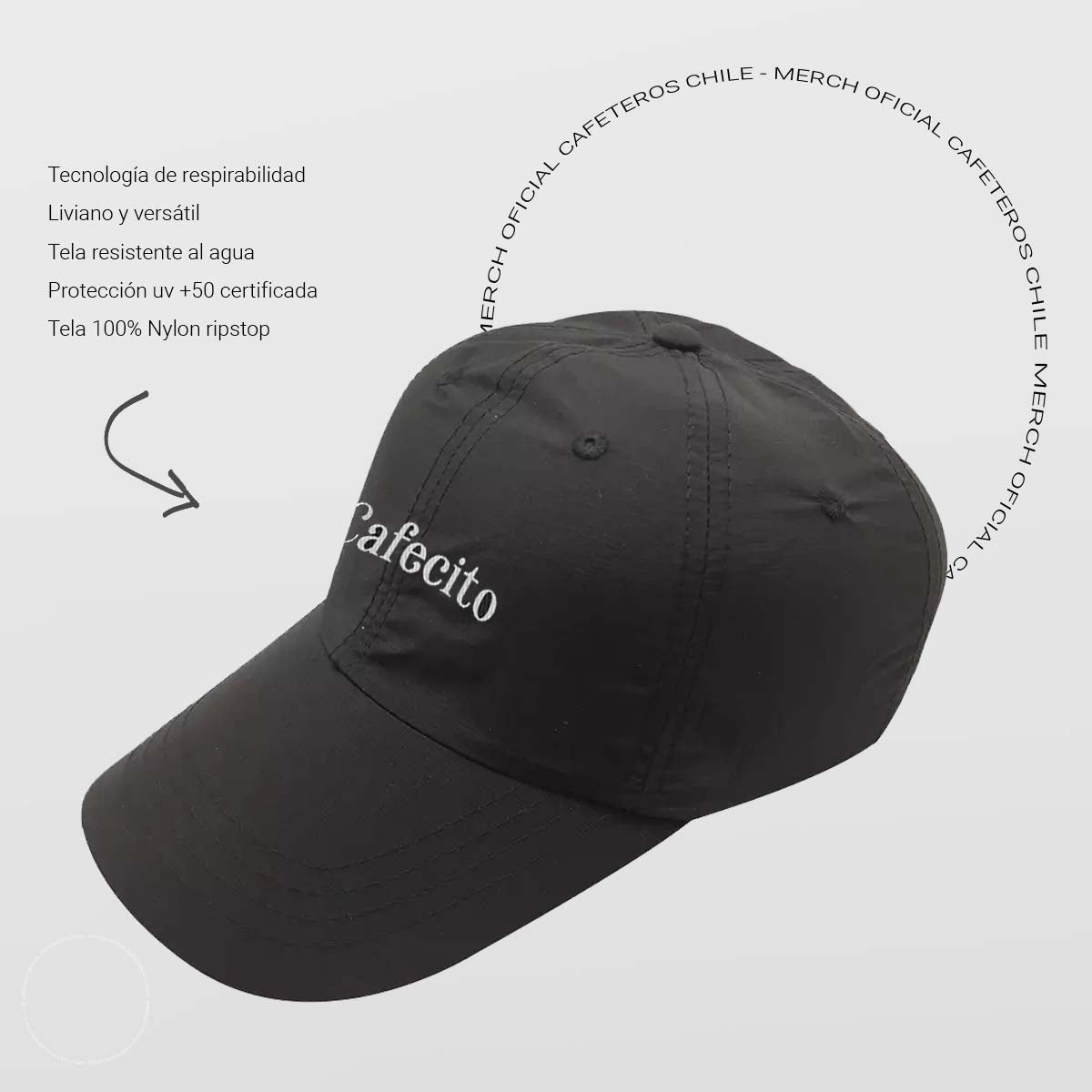 Gorro Jockey dry fit Cafecito - Cafeteros Chile