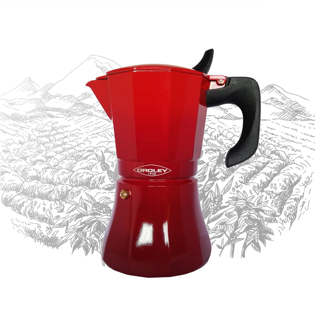 Moka inducción Roja 6 tazas - Cafeteros Chile