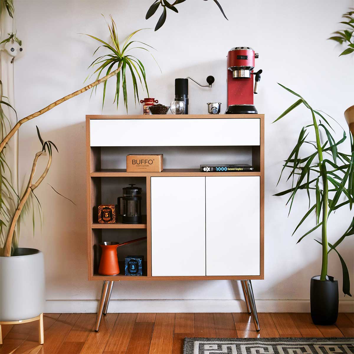 Mueble para cafetera: organiza tu rincón de café - Cafeteros Chile